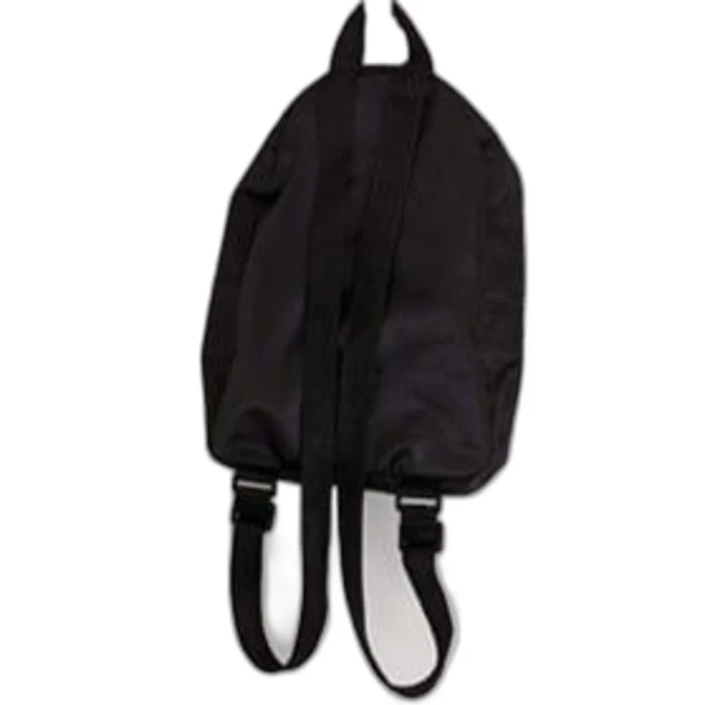 Mini Black Backpack with Velvet Accent